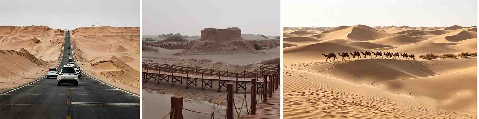 Taklamakan Desert crossing dunes