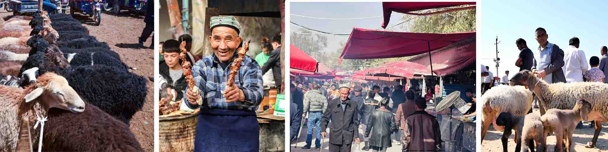 Kashgar livestock market Sunday bazaar
